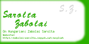 sarolta zabolai business card